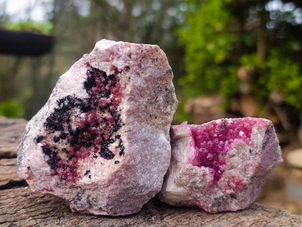 Natural Spherocobaltite Specimens x 4 From Musonoi Mine, Congo - Toprock Gemstones and Minerals 