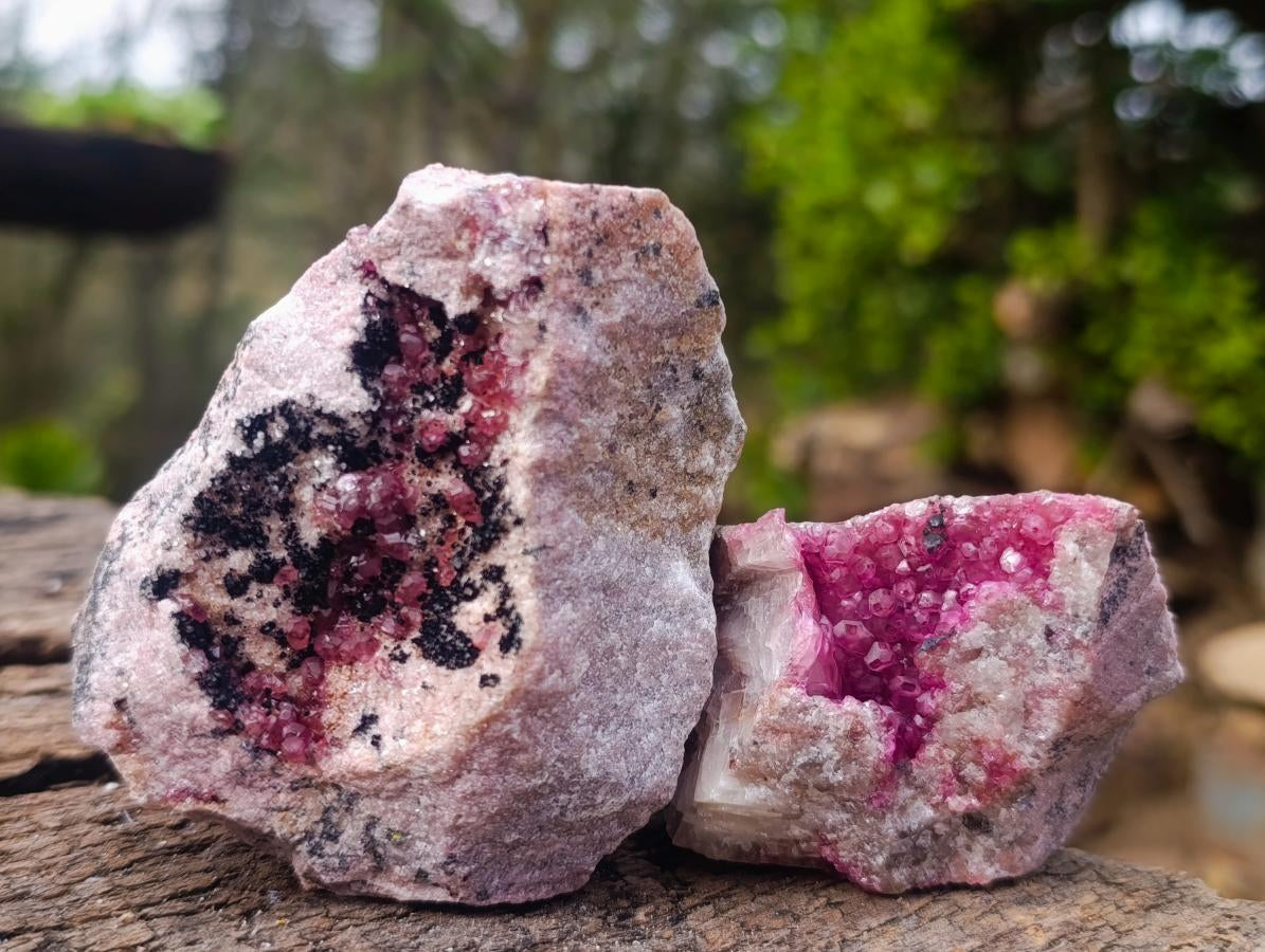 Natural Spherocobaltite Specimens x 4 From Musonoi Mine, Congo - Toprock Gemstones and Minerals 