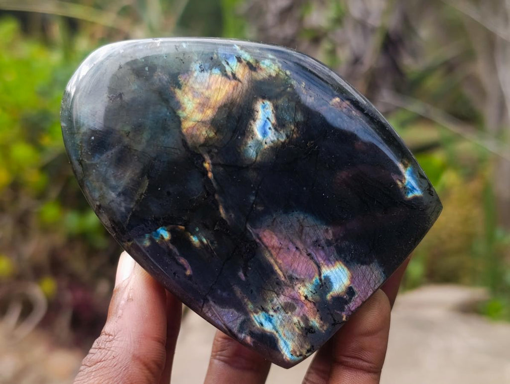 Polished Labradorite Standing Display Pieces x 6 From Madagascar - Toprock Gemstones and Minerals 
