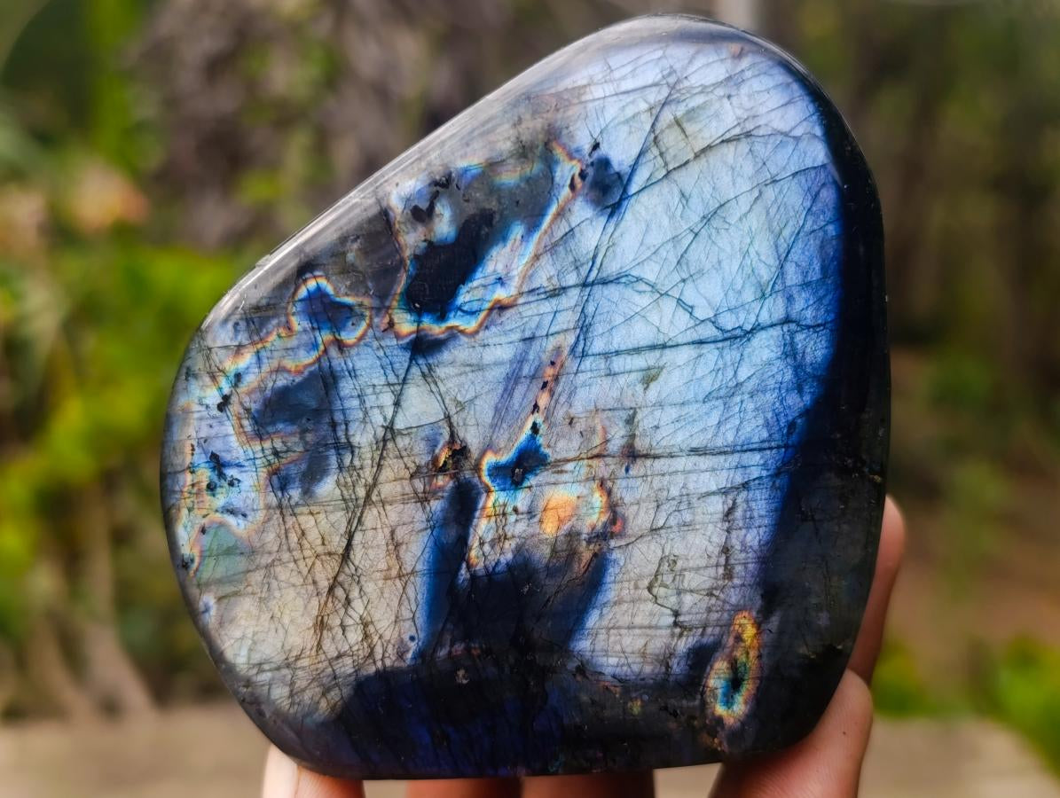 Polished Labradorite Standing Display Pieces x 6 From Madagascar - Toprock Gemstones and Minerals 