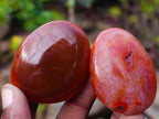 Polished Carnelian Agate Gemstone Galets x 35 From Madagascar - Toprock Gemstones and Minerals 