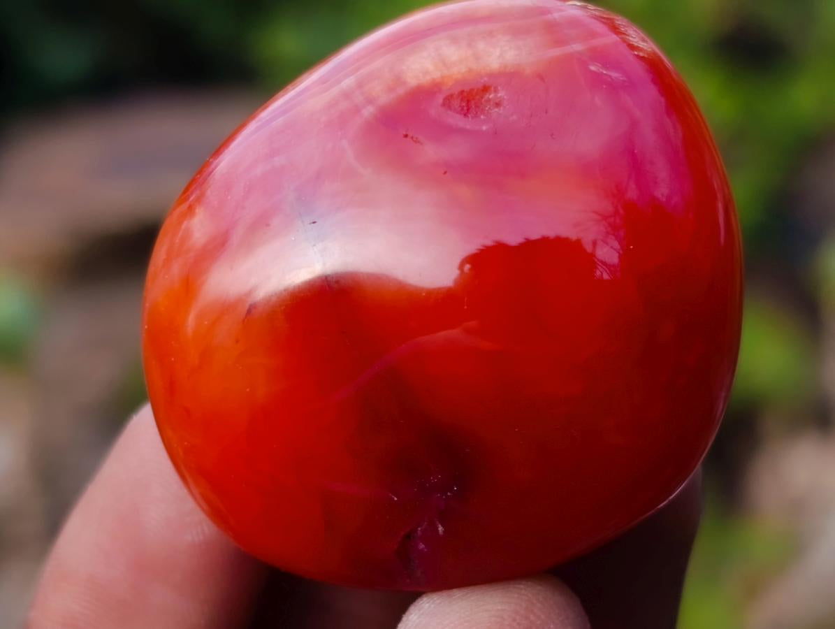 Polished Carnelian Agate Gemstone Galets x 35 From Madagascar - Toprock Gemstones and Minerals 
