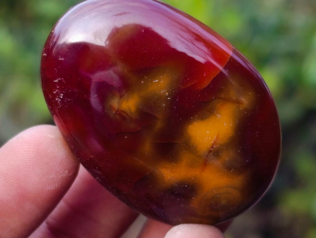 Polished Carnelian Agate Gemstone Galets x 35 From Madagascar - Toprock Gemstones and Minerals 