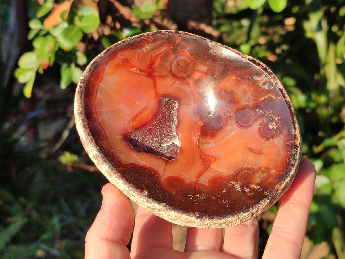 Polished Carnelian Agate Gemstone Bowls x 6 From Madagascar - Toprock Gemstones and Minerals 