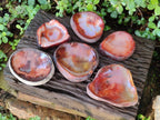 Polished Carnelian Agate Gemstone Bowls x 6 From Madagascar - Toprock Gemstones and Minerals 