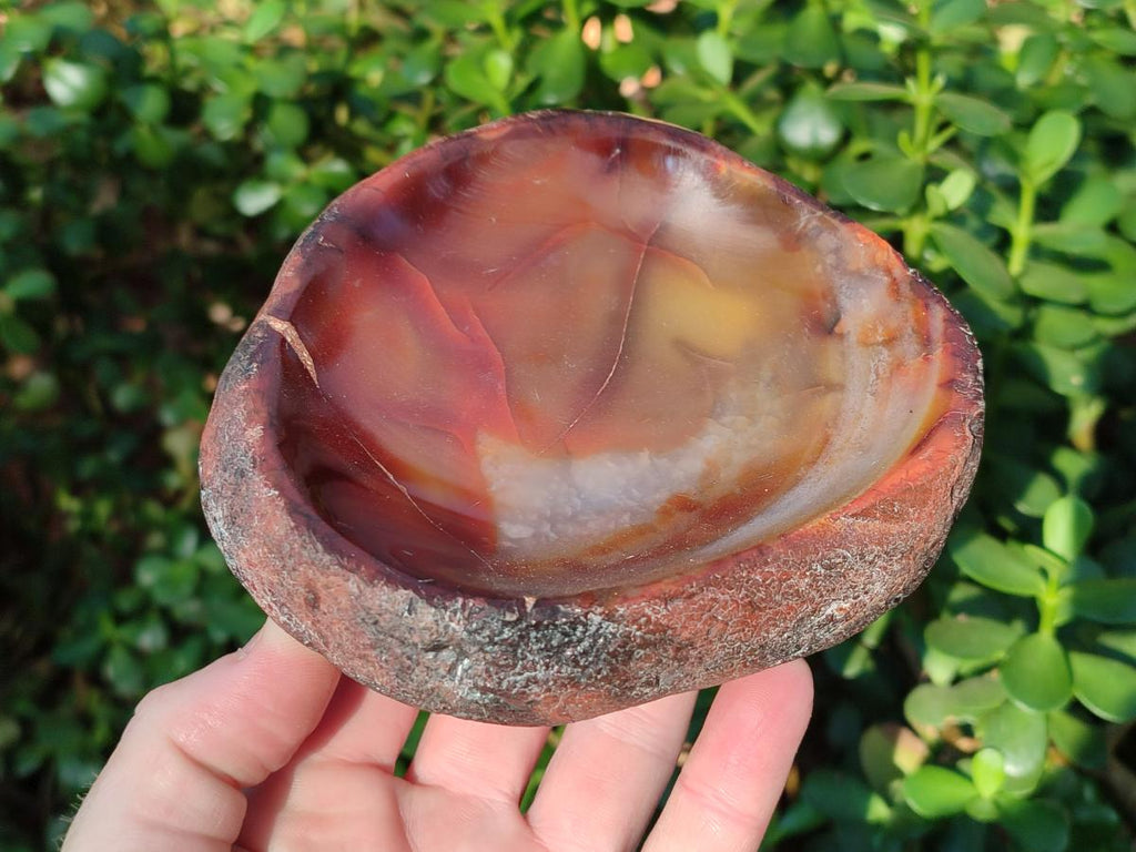 Polished Carnelian Agate Gemstone Bowls x 6 From Madagascar - Toprock Gemstones and Minerals 