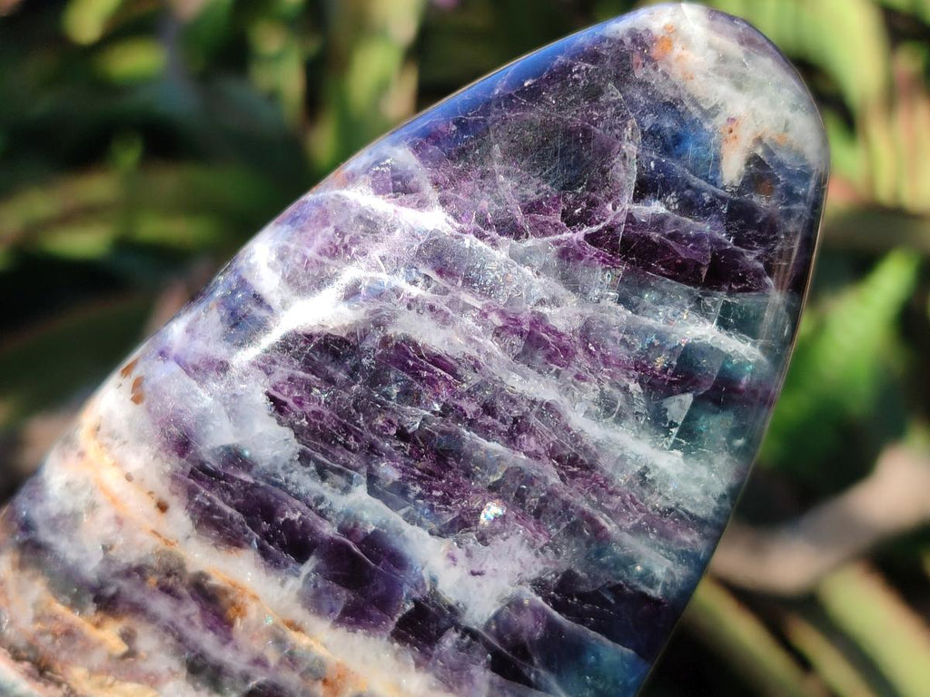 Polished Watermelon Fluorite Standing Display Pieces x 3 From Uis, Namibia - Toprock Gemstones and Minerals 