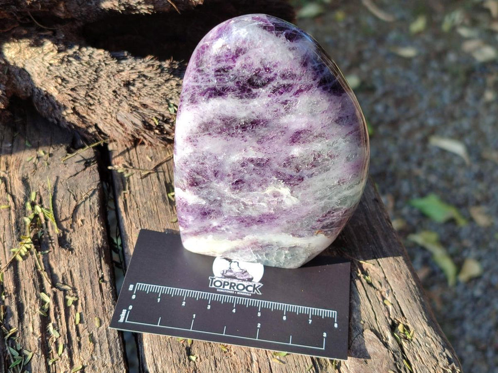 Polished Watermelon Fluorite Standing Display Pieces x 3 From Uis, Namibia - Toprock Gemstones and Minerals 