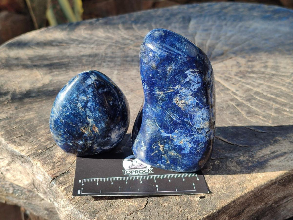 Polished Dumortierite Standing Display Pieces x 6 From Madagascar - Toprock Gemstones and Minerals 