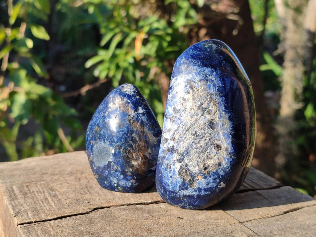 Polished Dumortierite Standing Display Pieces x 6 From Madagascar - Toprock Gemstones and Minerals 