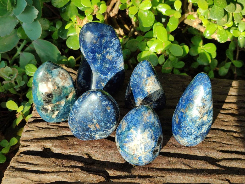 Polished Dumortierite Standing Display Pieces x 6 From Madagascar - Toprock Gemstones and Minerals 
