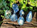 Polished Dumortierite Standing Display Pieces x 6 From Madagascar - Toprock Gemstones and Minerals 