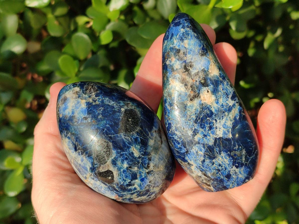 Polished Dumortierite Standing Display Pieces x 6 From Madagascar - Toprock Gemstones and Minerals 