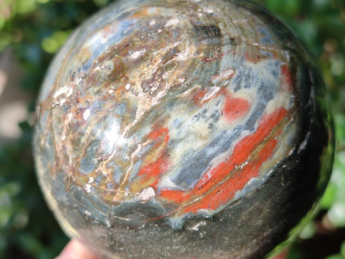 Polished Ocean Jasper Spheres x 2 From Northwest Coast, Madagascar - Toprock Gemstones and Minerals 