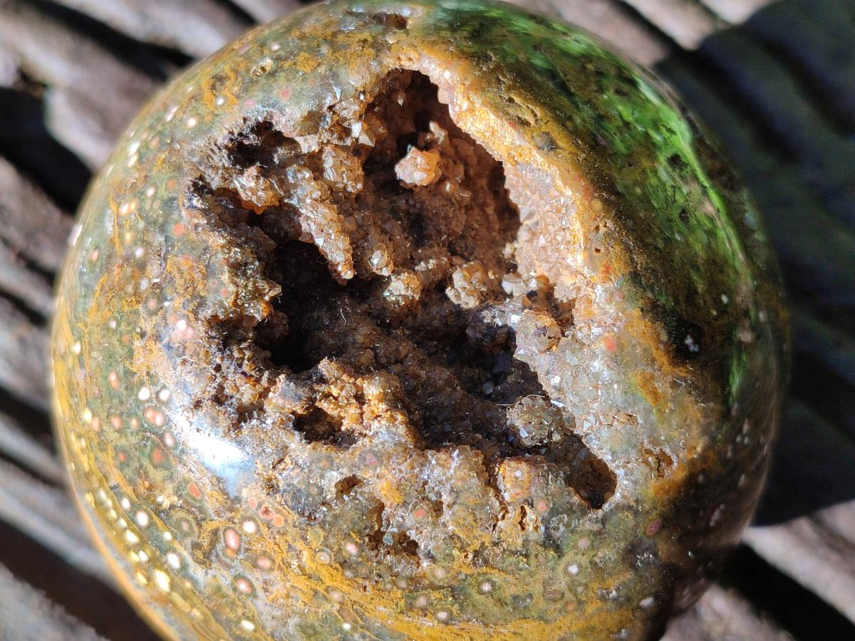 Polished Ocean Jasper Spheres x 2 From Northwest Coast, Madagascar - Toprock Gemstones and Minerals 