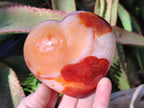 Polished Carnelian Agate Gemstone Hearts x 4 From Madagascar - Toprock Gemstones and Minerals 