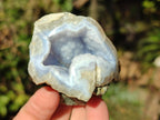 Polished On One Side Blue Lace Agate Geodes x 24 From Nsanje, Malawi - Toprock Gemstones and Minerals 
