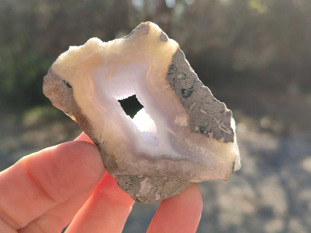 Polished On One Side Blue Lace Agate Geodes x 24 From Nsanje, Malawi - Toprock Gemstones and Minerals 