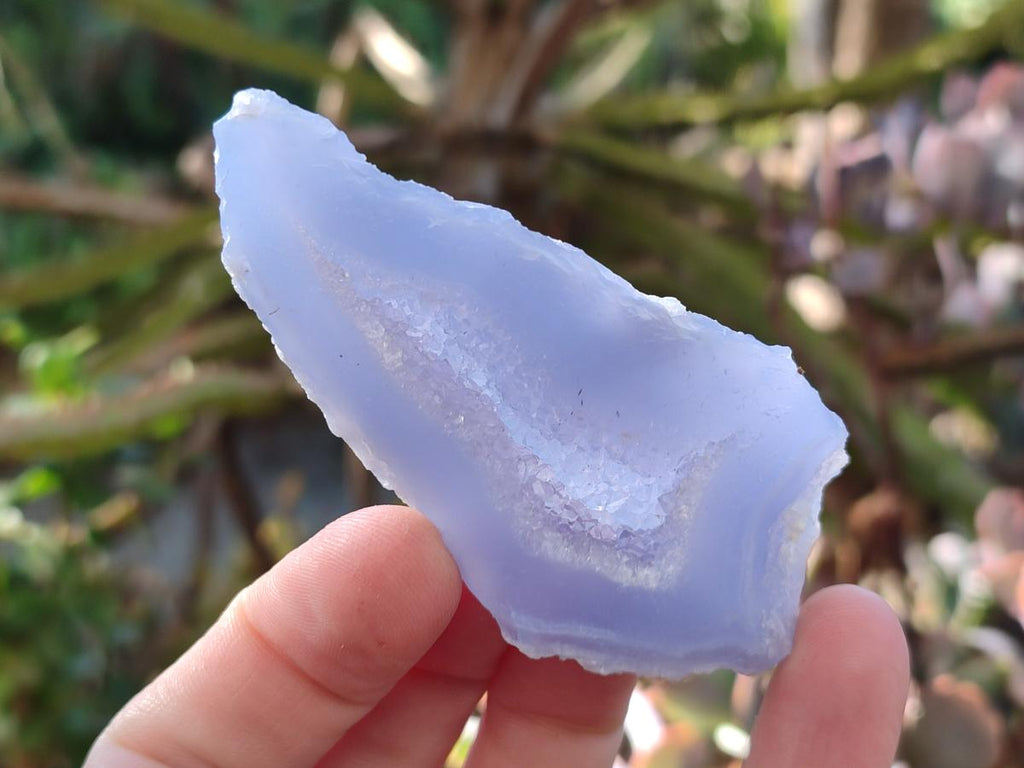 Polished On One Side Blue Lace Agate Geodes x 24 From Nsanje, Malawi - Toprock Gemstones and Minerals 