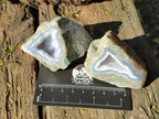 Polished On One Side Blue Lace Agate Geodes x 24 From Nsanje, Malawi - Toprock Gemstones and Minerals 