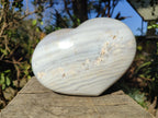 Polished Large Banded Agate Heart x 1 From Madagascar - Toprock Gemstones and Minerals 