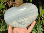 Polished Large Banded Agate Heart x 1 From Madagascar - Toprock Gemstones and Minerals 