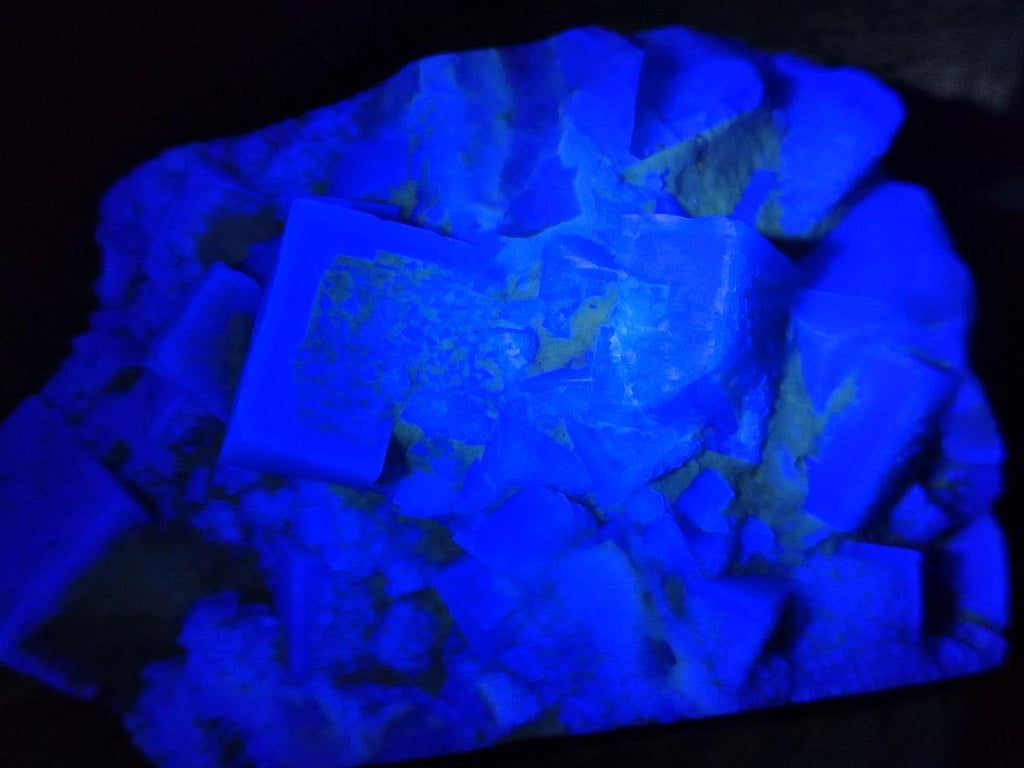 Natural Green Cubic Fluorite Specimens x 6 From Mandrosonoro, Madagascar - Toprock Gemstones and Minerals 