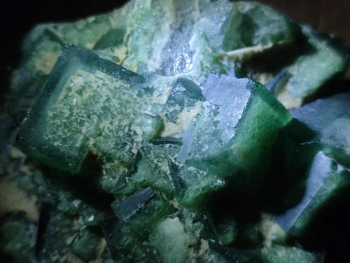 Natural Green Cubic Fluorite Specimens x 6 From Mandrosonoro, Madagascar - Toprock Gemstones and Minerals 