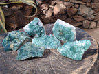 Natural Green Cubic Fluorite Specimens x 6 From Mandrosonoro, Madagascar - Toprock Gemstones and Minerals 
