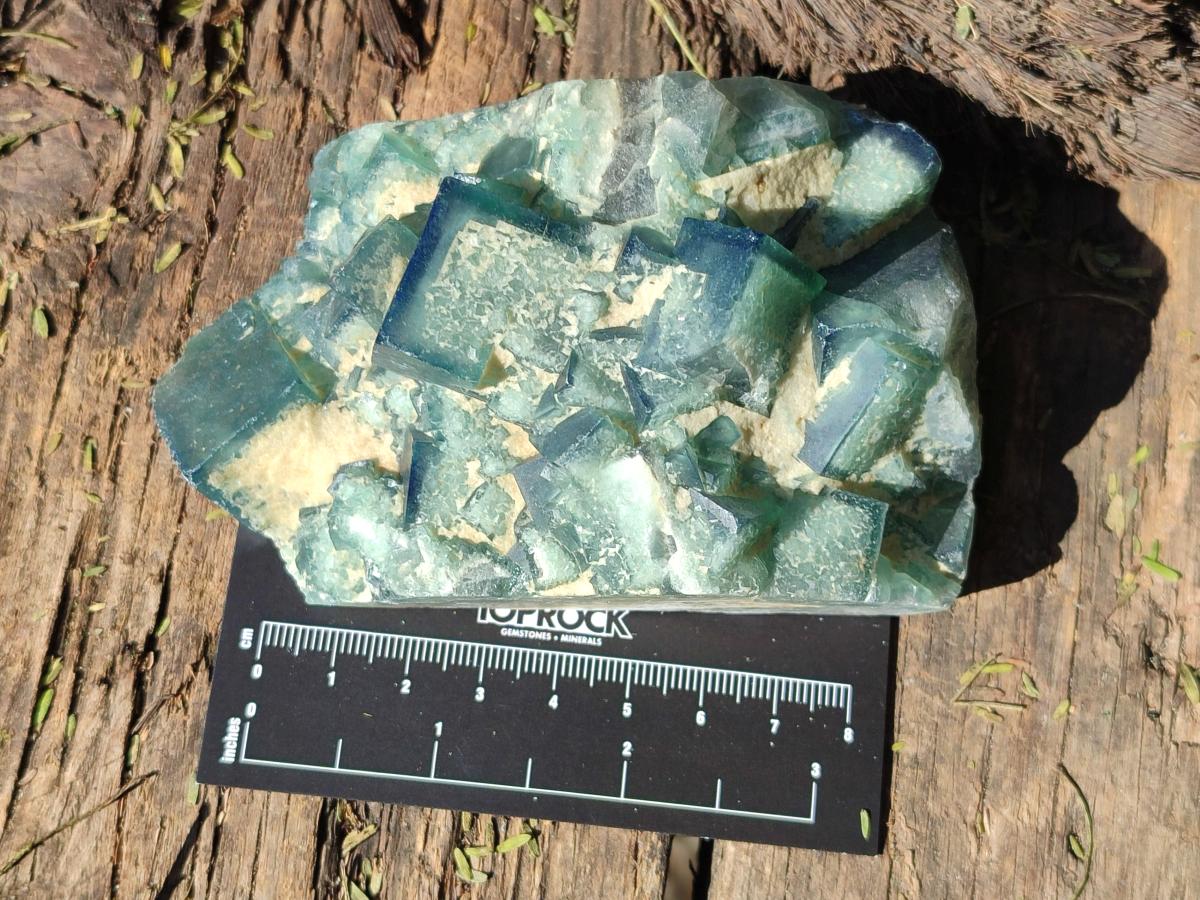 Natural Green Cubic Fluorite Specimens x 6 From Mandrosonoro, Madagascar - Toprock Gemstones and Minerals 