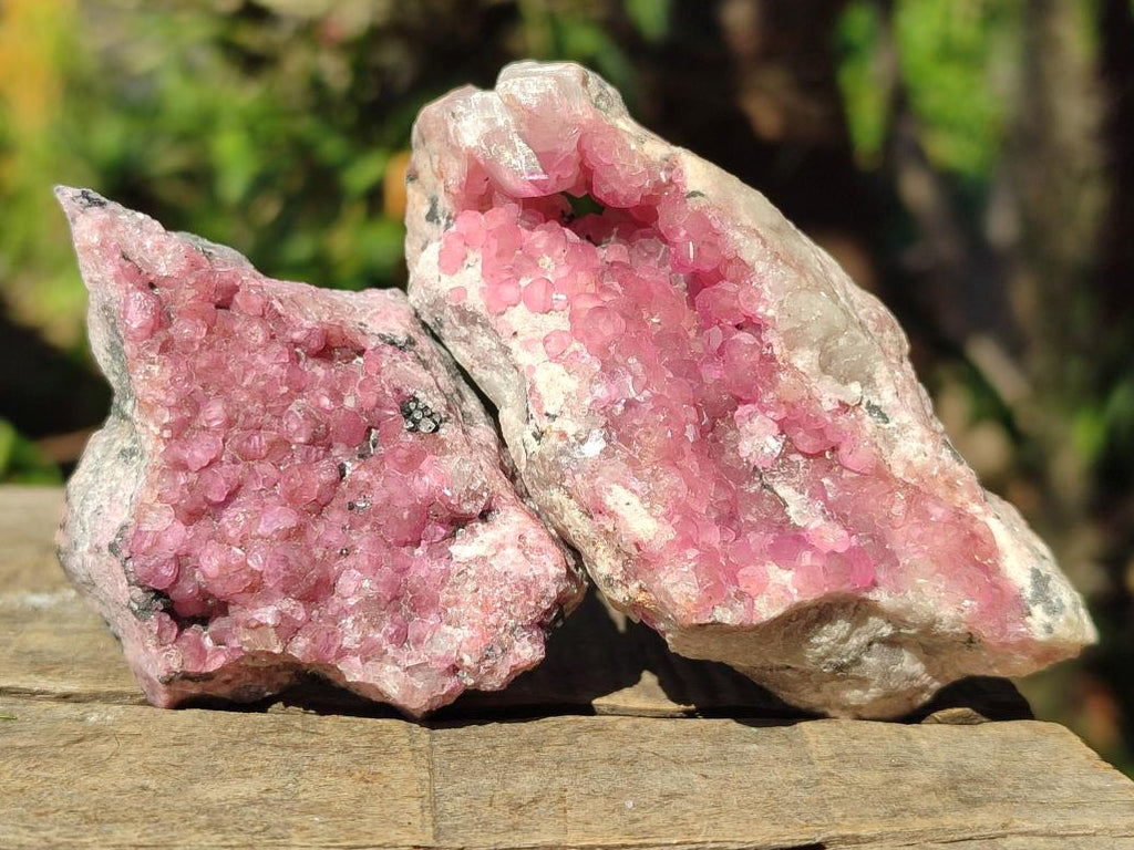 Natural Spherocobaltite Specimens x 6 From Musonoi Mine, Congo - Toprock Gemstones and Minerals 