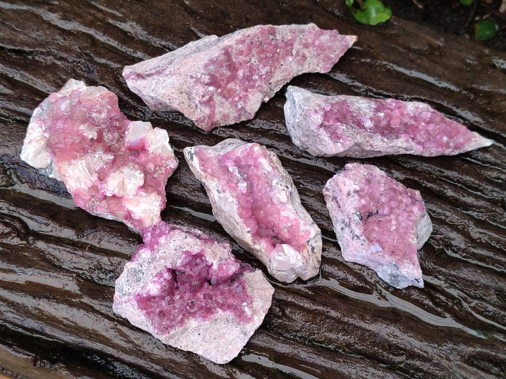 Natural Spherocobaltite Specimens x 6 From Musonoi Mine, Congo - Toprock Gemstones and Minerals 