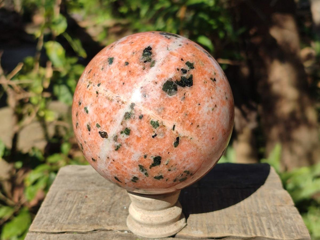 Polished Large Orange Calcite Sphere x 1 From Madagascar - Toprock Gemstones and Minerals 