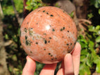 Polished Large Orange Calcite Sphere x 1 From Madagascar - Toprock Gemstones and Minerals 