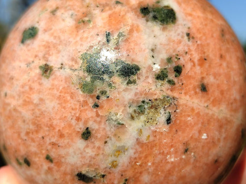 Polished Large Orange Calcite Sphere x 1 From Madagascar - Toprock Gemstones and Minerals 