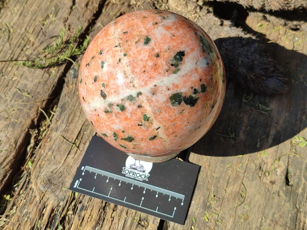 Polished Large Orange Calcite Sphere x 1 From Madagascar - Toprock Gemstones and Minerals 