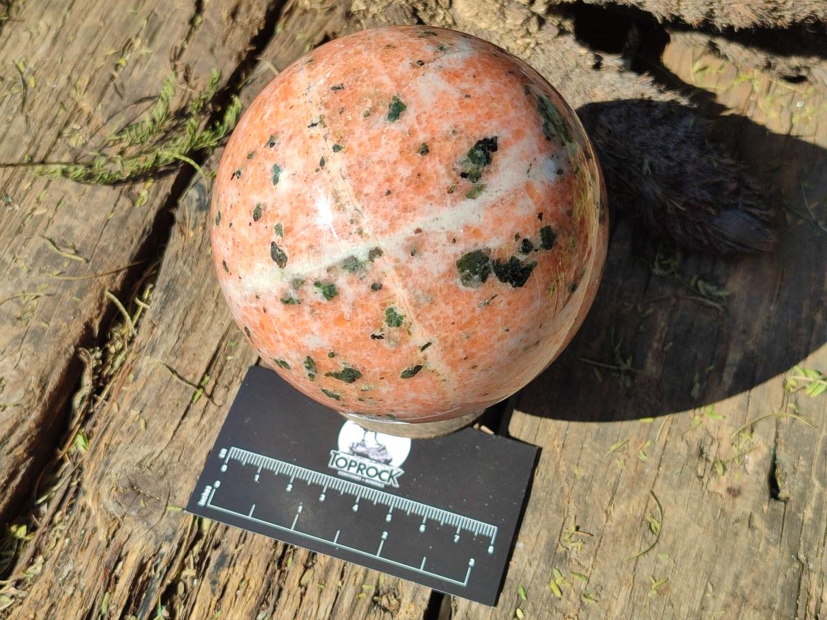 Polished Large Orange Calcite Sphere x 1 From Madagascar - Toprock Gemstones and Minerals 