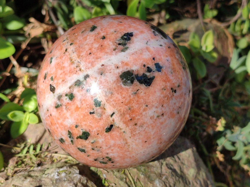 Polished Large Orange Calcite Sphere x 1 From Madagascar - Toprock Gemstones and Minerals 