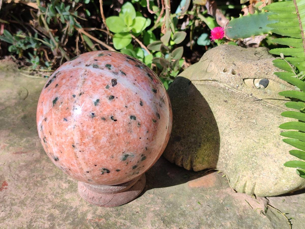 Polished Large Orange Calcite Sphere x 1 From Madagascar - Toprock Gemstones and Minerals 