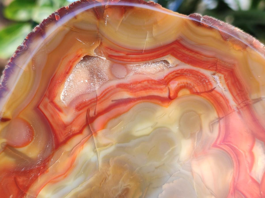 Polished On One Side Carnelian Agate Gemstone Bowls x 4 From Madagascar - Toprock Gemstones and Minerals 