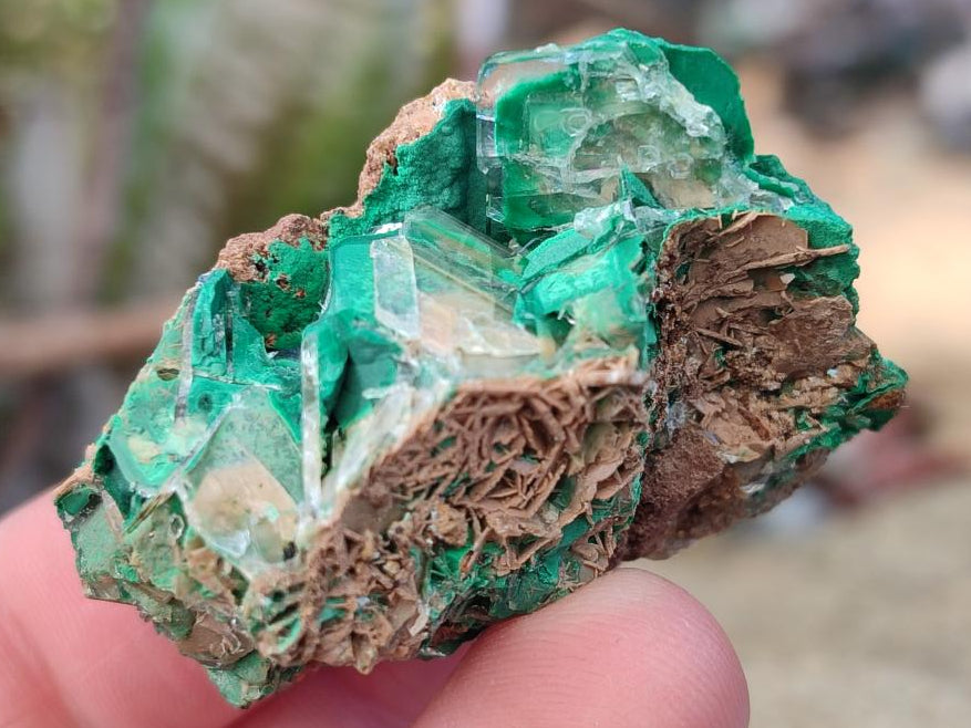 Natural Rare Bladed Barite Specimens with Malachite x 12 From Shangulowé Mine, Congo - Toprock Gemstones and Minerals 