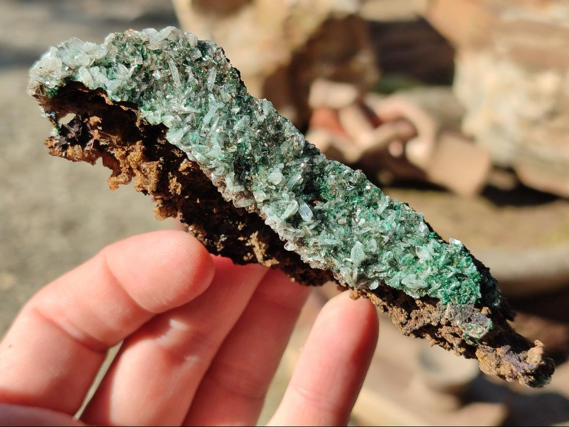 Natural Rare Bladed Barite Specimens with Malachite x 12 From Shangulowé Mine, Congo - Toprock Gemstones and Minerals 