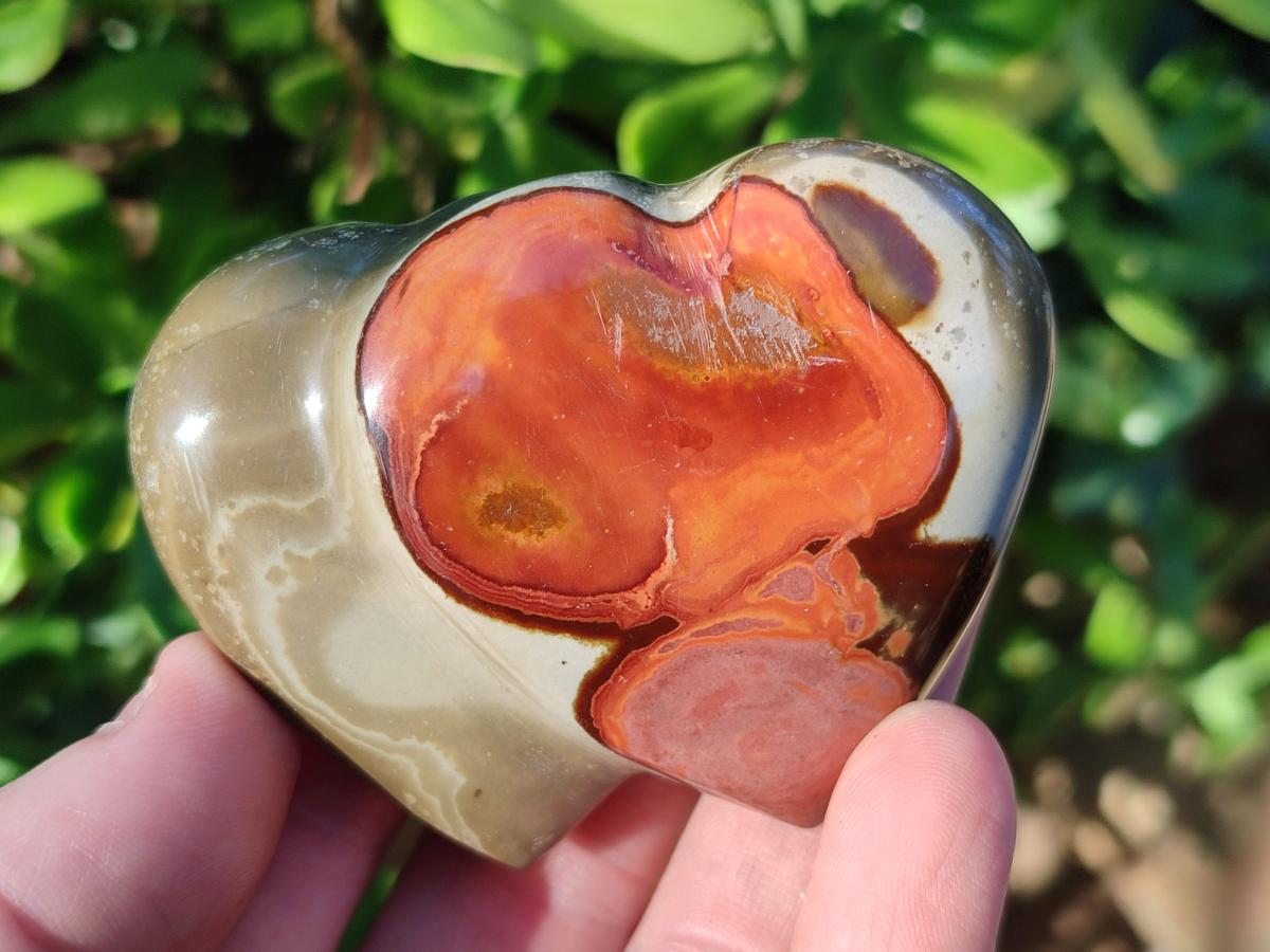 Polished Polychrome Jasper Twin Hearts x 12 From NW Coast, Madagascar - Toprock Gemstones and Minerals 