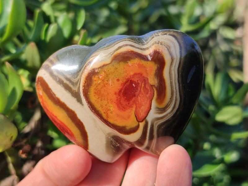 Polished Polychrome Jasper Twin Hearts x 12 From NW Coast, Madagascar - Toprock Gemstones and Minerals 