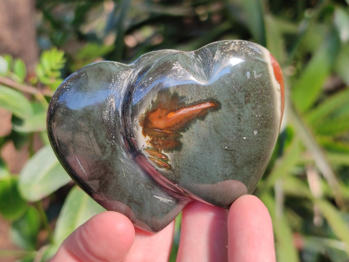 Polished Polychrome Jasper Twin Hearts x 12 From NW Coast, Madagascar - Toprock Gemstones and Minerals 