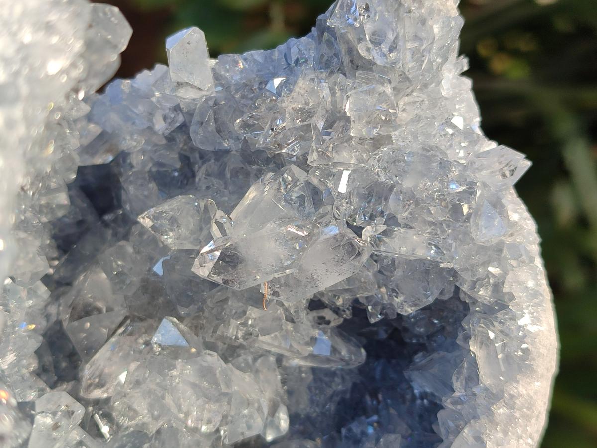 Natural Large Blue Celestite Geode Specimen x 1 From Sakoany, Madagascar - Toprock Gemstones and Minerals 