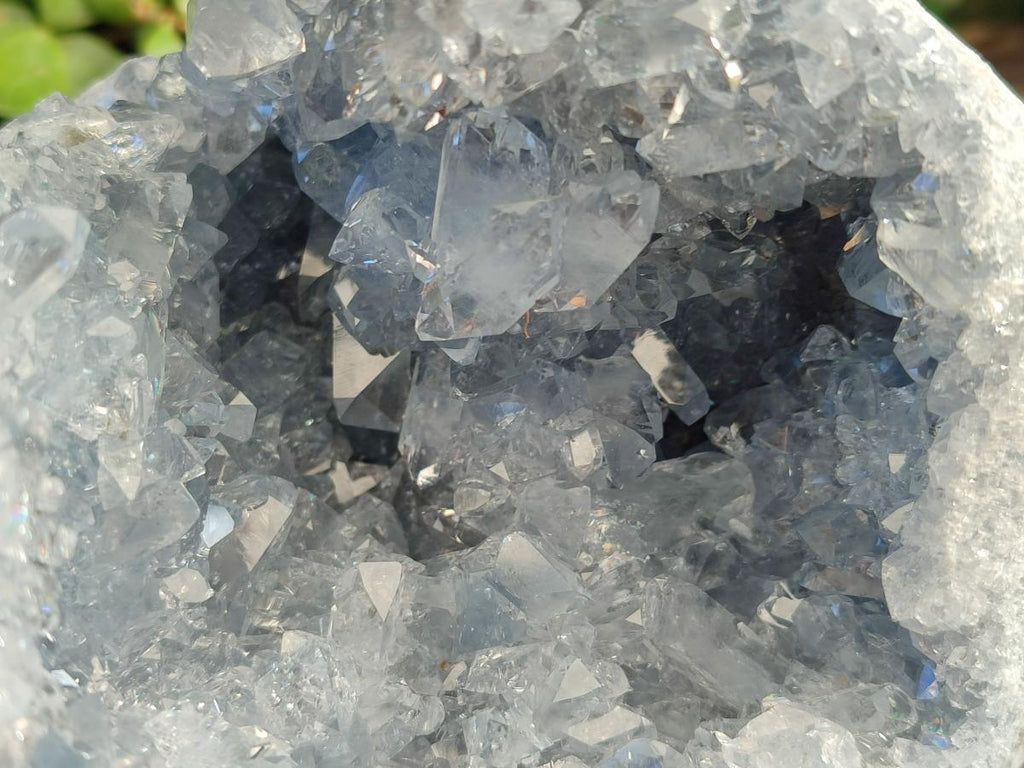 Natural Large Blue Celestite Geode Specimen x 1 From Sakoany, Madagascar - Toprock Gemstones and Minerals 