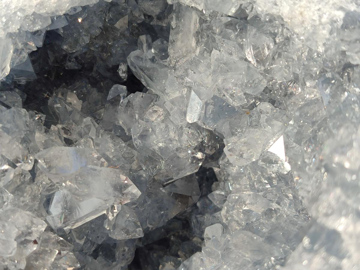 Natural Large Blue Celestite Geode Specimen x 1 From Sakoany, Madagascar - Toprock Gemstones and Minerals 