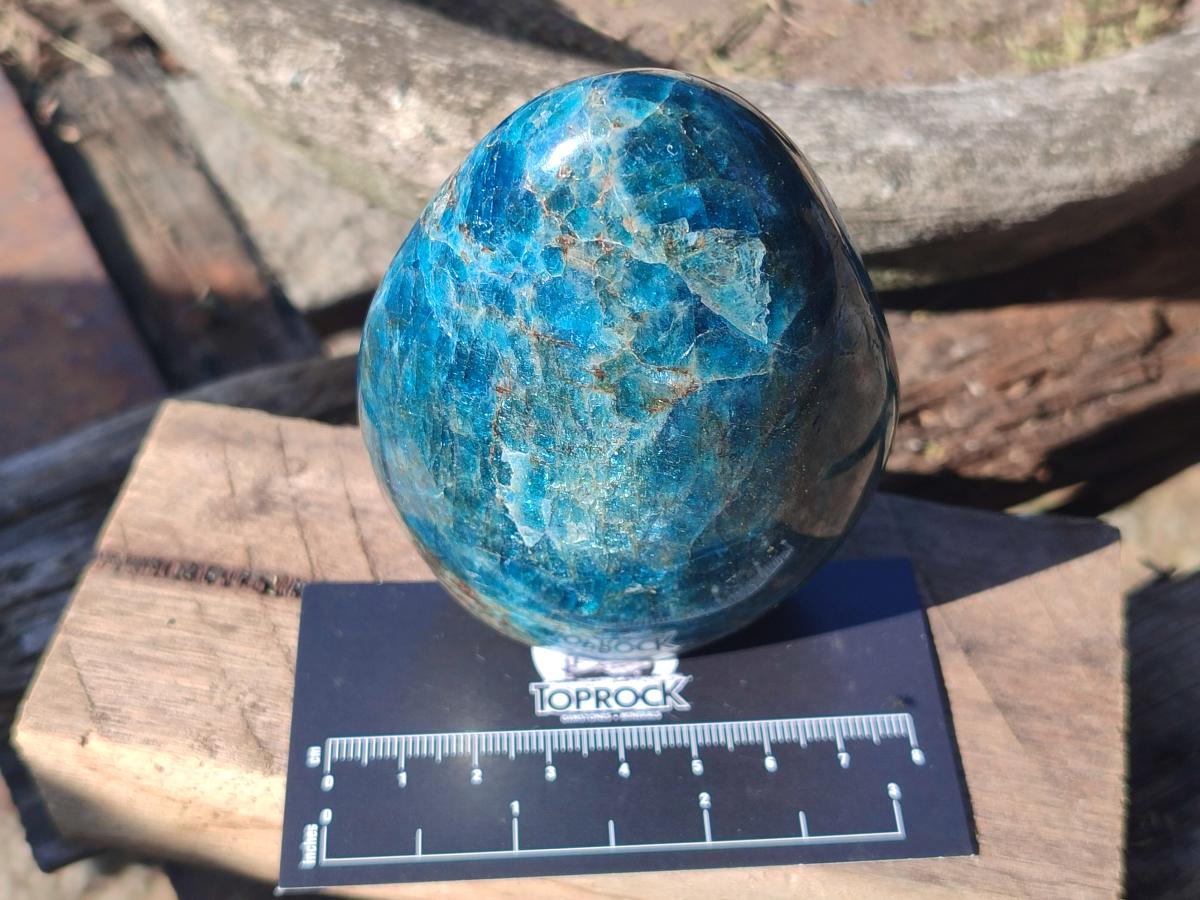Polished Blue Apatite Standing Display Pieces x 6 From Betroka, Madagascar - Toprock Gemstones and Minerals 