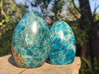 Polished Blue Apatite Standing Display Pieces x 6 From Betroka, Madagascar - Toprock Gemstones and Minerals 